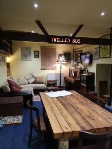 An image of some of our signage in our living area, ideal space for peaceful and relaxed family time. Dalby Forest, North Yorkshire.