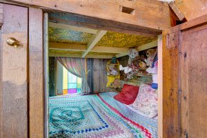 An image of our double bed in our oxo glamping wagon in Dalby Forest, North Yorkshire. A peaceful space for families.