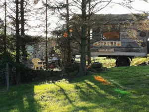 Another photo from outside our Circus glamping wagon in Dalby, North Yorkshire.